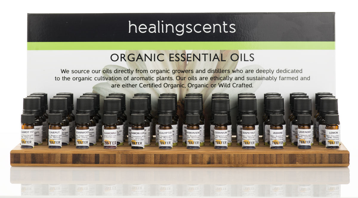 Wholesale Display of Healingscents essential oil