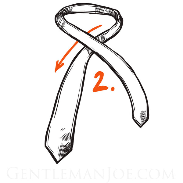 how to tie a tie - half windsor step 2