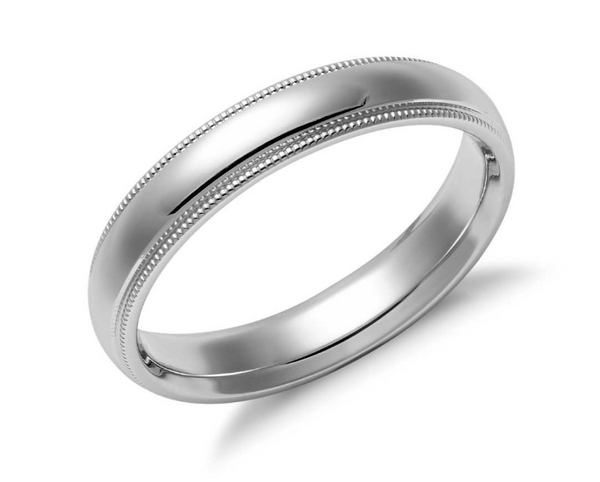 white gold mens ring