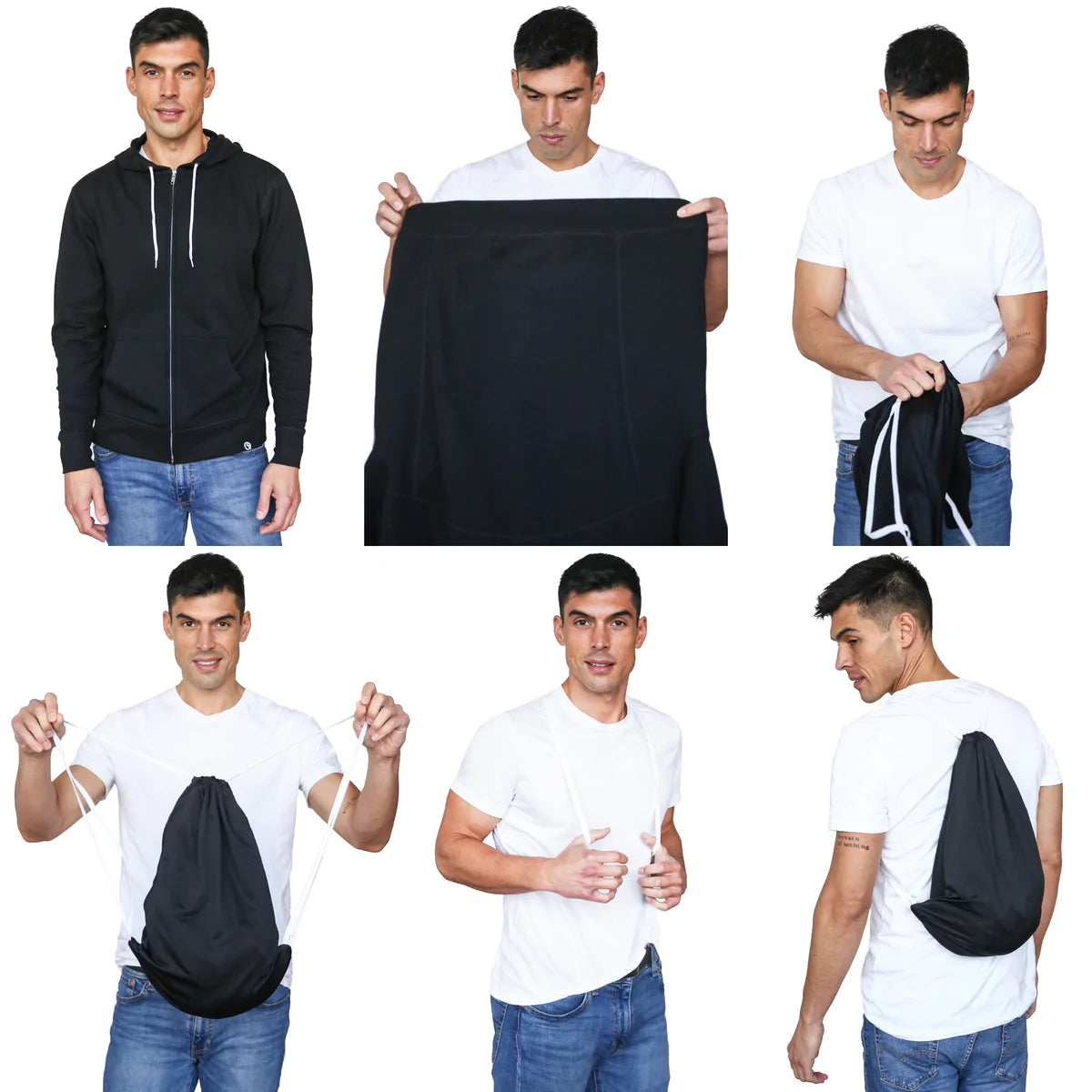 Zip up convertible hoodie