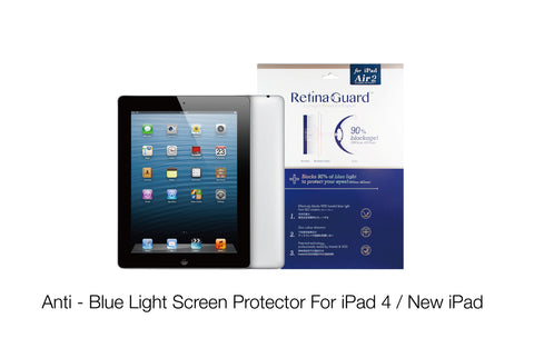 Anti - Blue Light Screen Protector For iPad 4 / New iPad