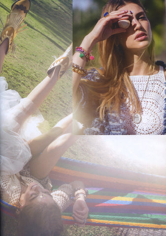 Elle Italia Dana Levy Multicolour Diamante Charm Friendship Bracelet
