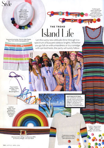 Dana Levy Enamel Hamsa & Evil Eye Lucky Charm Pompom Friendship Bracelets Instyle Magazine 2016