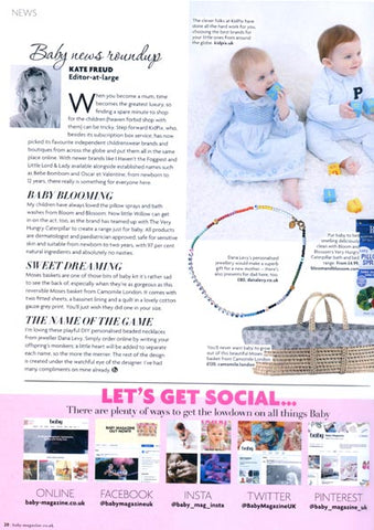 Baby Magazine featuring Dana Levy's DIY Personalised Name Alphabet Rainbow Beaded Necklace.