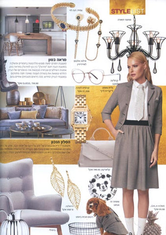 Laisha Style List Magazine Featuring Dana Levy Enamel Evil Eye Charm Mesh Cuff