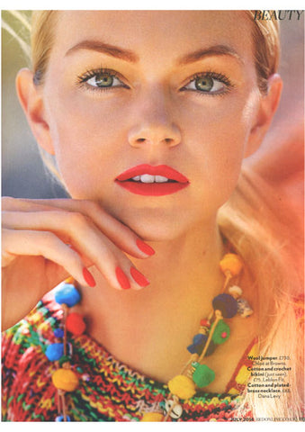 Dana Levy Rainbow Pompom Lucky Charms Leather Cord Bracelet featured in Red Magazine