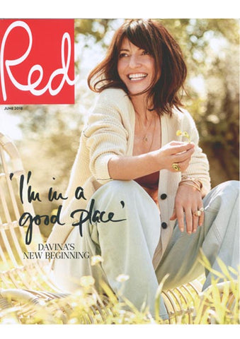 Davina Mccall Wearing a Dana Levy Neon Evil Eye Ring on Cover of Red Magazine June 2018