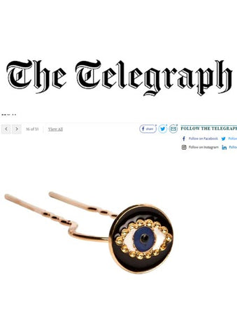 Daily Telegraph featuring Dana Levy Enamel Evil Eye Charm Hair Pin