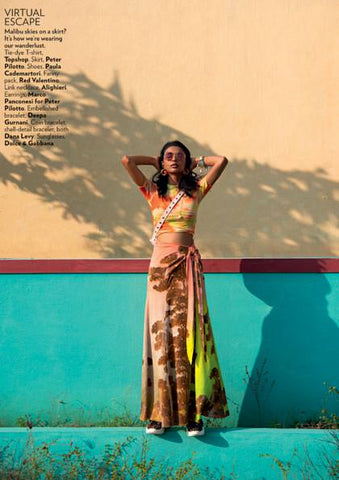 Vogue India March 2019 Issue featuring Dana Levy Seashell Chain Anklets (Worn as Bracelets).