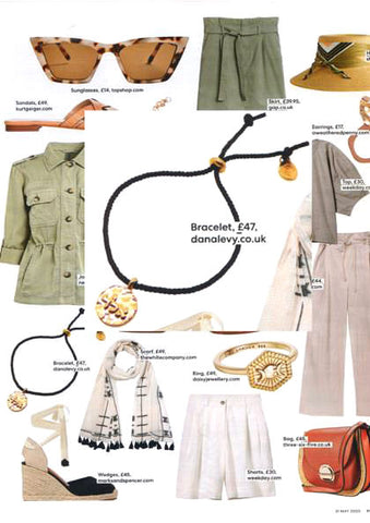 The Mail on Sunday You Magazine featuring Dana Levy Kabbalah Blessing Token Drawstring Cord Bracelet