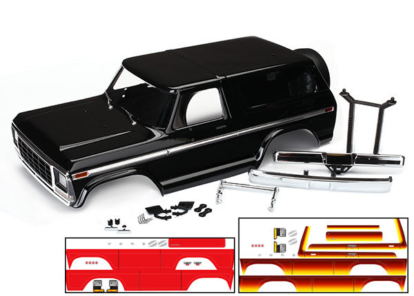 Traxxas TRX-4 Ford Bronco Complete Body Kit (Black) (312mm/12.3")