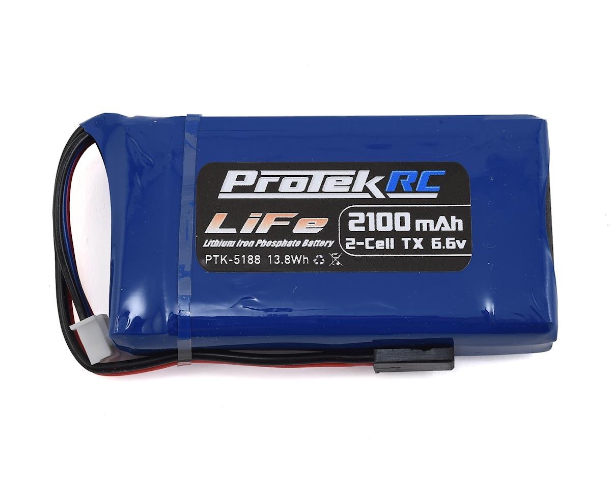 ProTek RC 2s 6.6v 2100mAh LiFe Futaba Transmitter Battery Pack (3PV/4PK/4PM/4PLS/4PX/4PV/7PX/7PXR/10PX/16SZ)