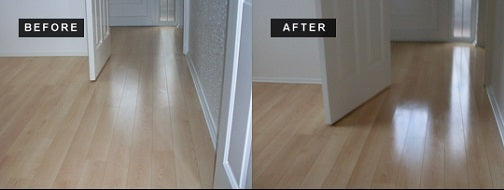 before and after of laminate cleaning and restoration