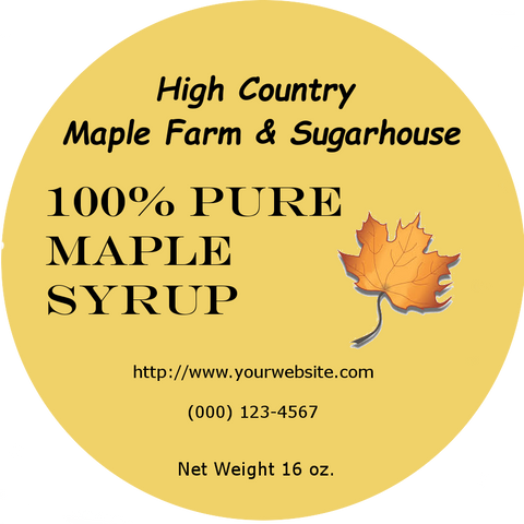 Custom Maple Leaf Label