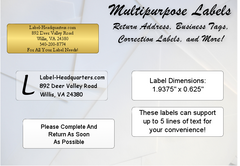 Traditional Sheet Labels