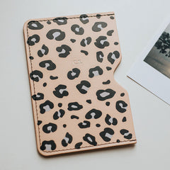 personalised pink leopard print passport holder create gift love