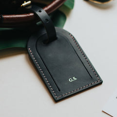 personalised leather luggage tag create gift love