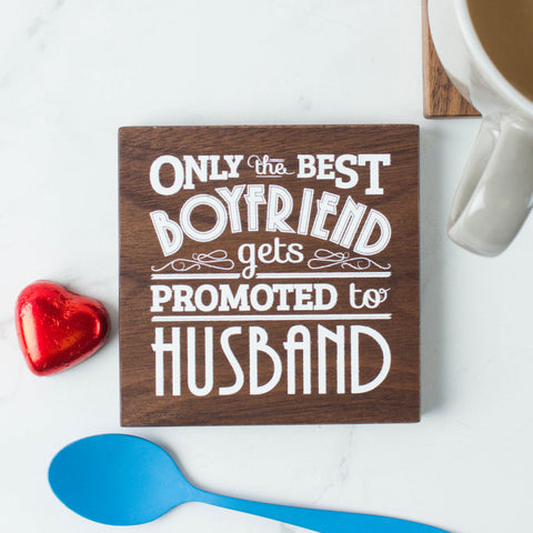 Husband Quote Wood Coaster