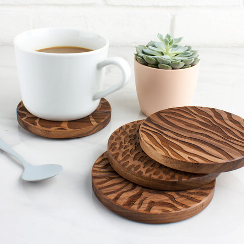 wooden-engraved-animal-print-coasters