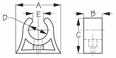 Sea-Lect Pole Storage Clip - Schematic