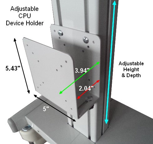Adjustable CPU or other device holder