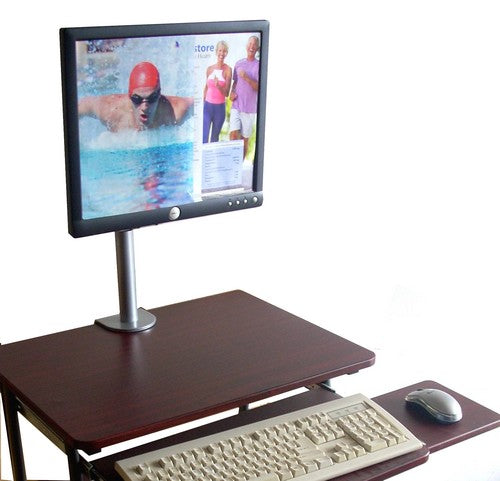 DSCLB Pole Monitor Desk Stand is height adjustable - VESA bracket