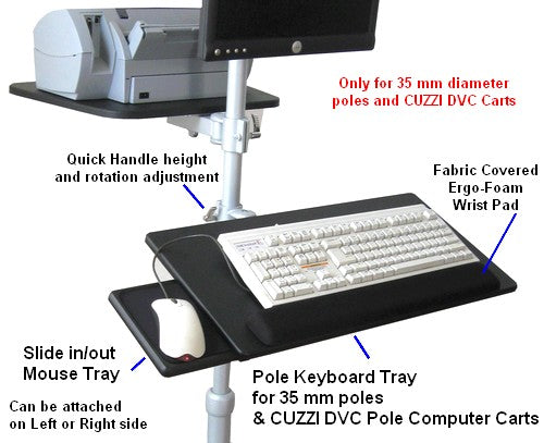 DVC03 keyboard Pole Arm for 35 mm pole diameters