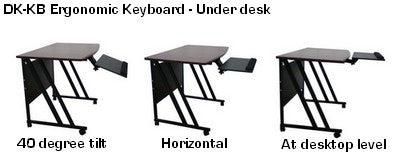 Slidable Underdesk Ergonomic Keyboard Shelf w/Mouse Tray