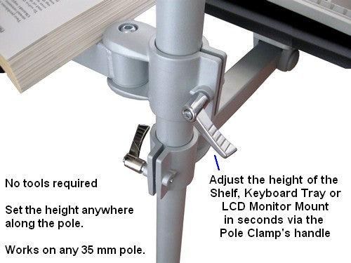 CUZZI DVC Computer Pole Carts for sit or stand operation