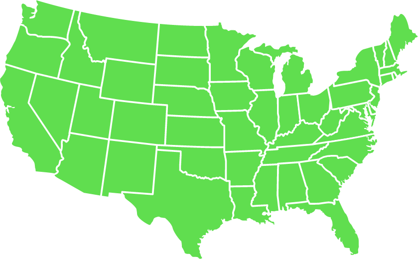 Green USA map