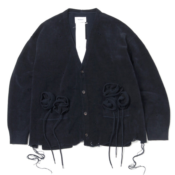 柔らかい doublet カーディガン FLOWER CORSAGE CARDIGAN