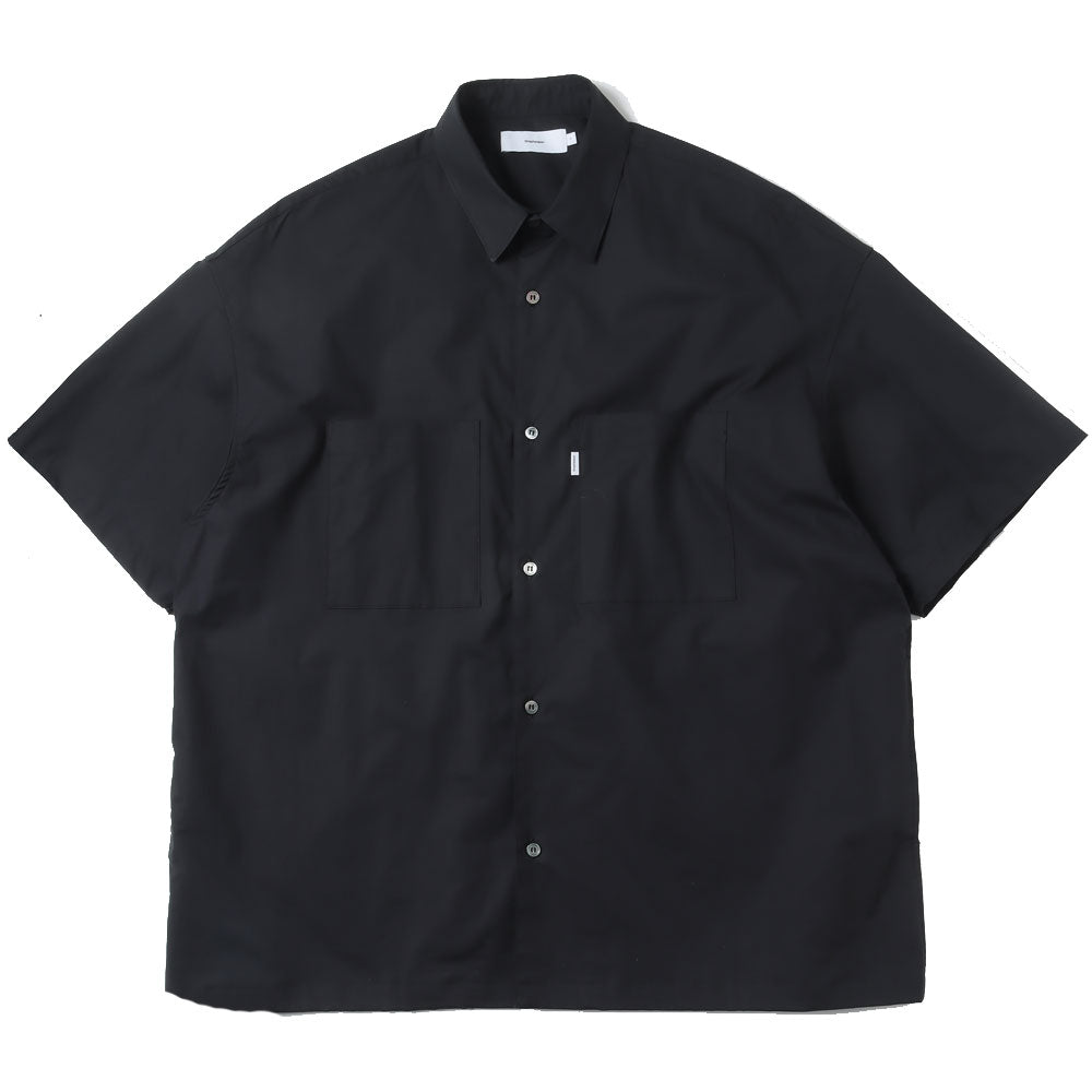 Graphpaper) Stretch Typewriter S/S Oversized Box Shirt (GM231