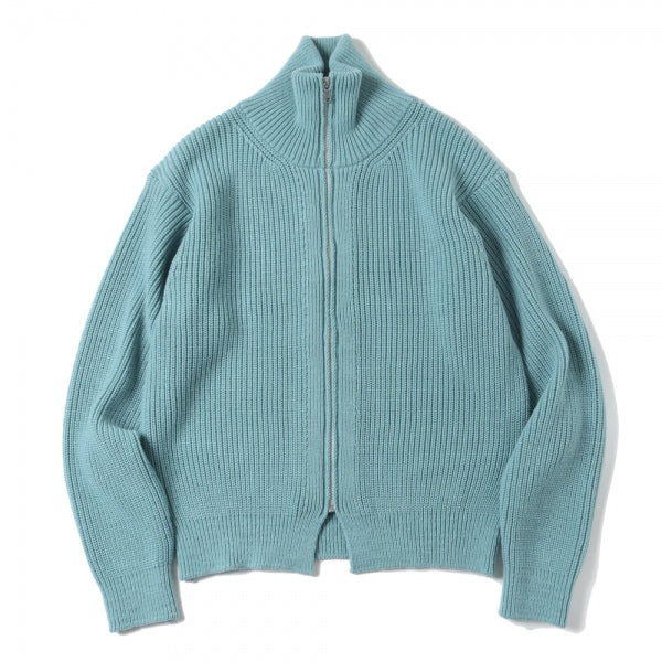 Rib Zip Knit Blouson