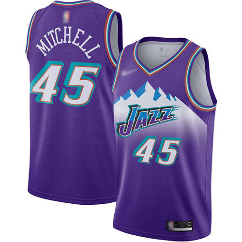 Mitchell & Ness Karl Malone Utah Jazz Mountains NBA Throwback Jersey -  Purple