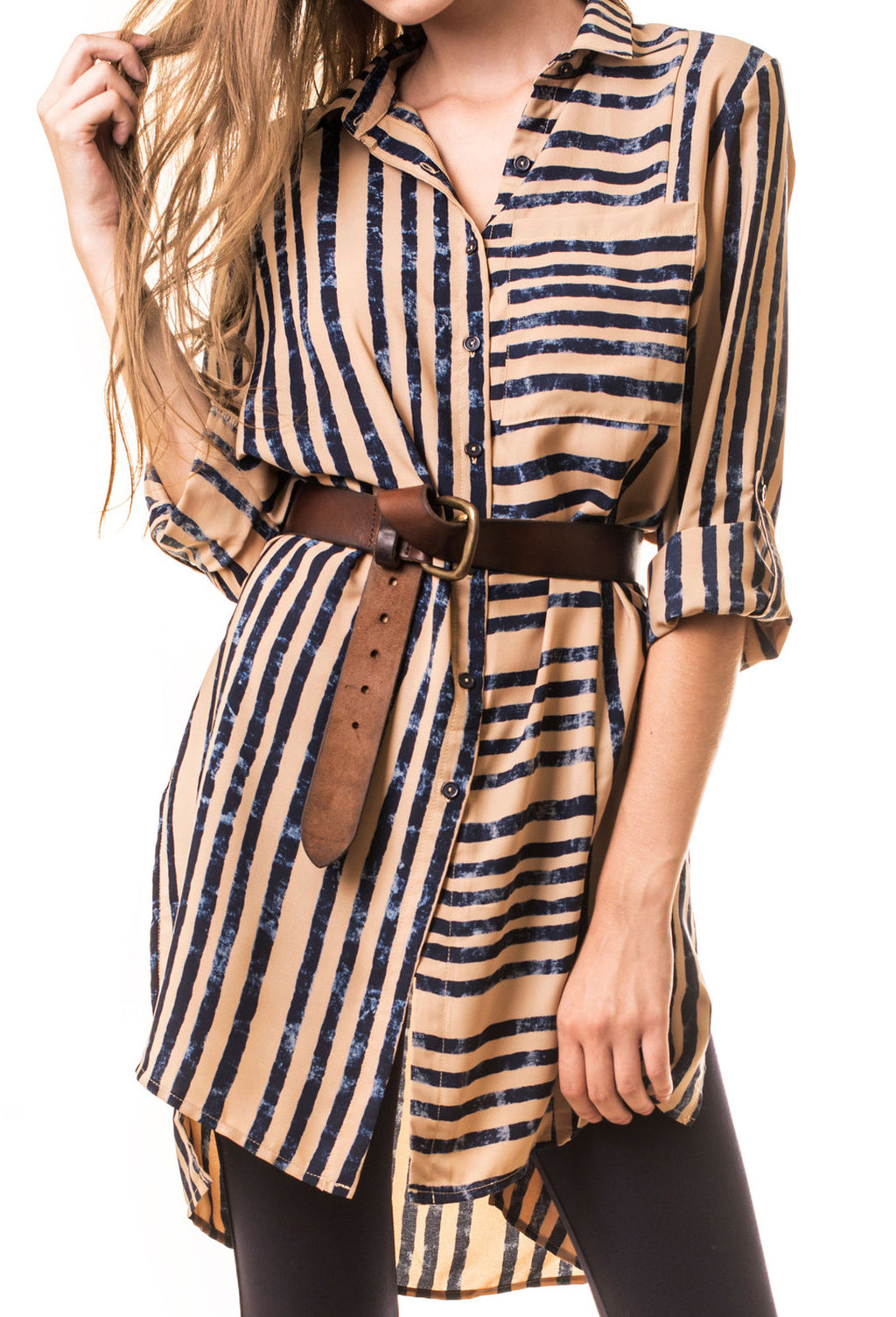 In Line Striped Tunic andree by unit