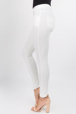 white ponte pants