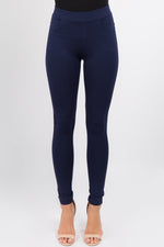 navy blue skinny ponte pants for women work casual formal 