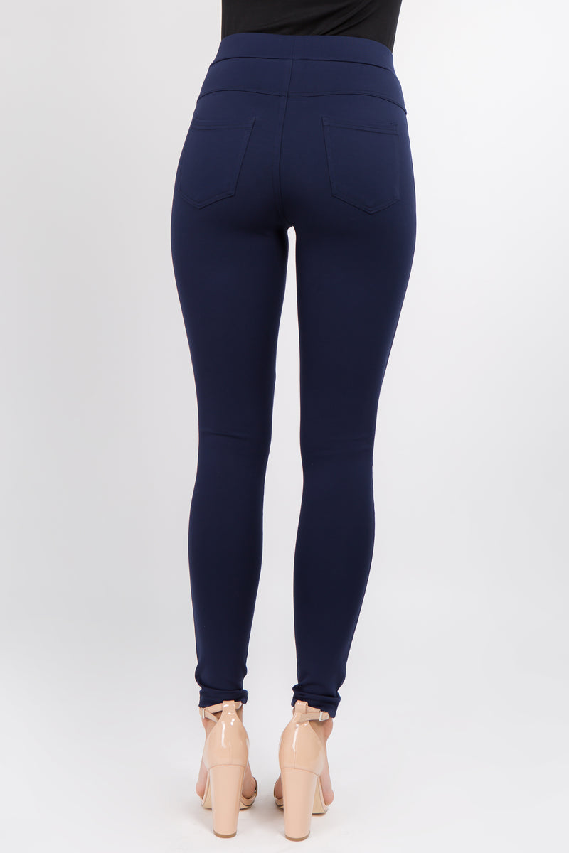 dark blue ponte pants