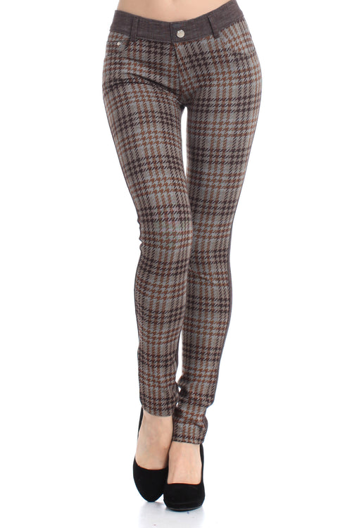 Trendy Plaid Jeggings katambra