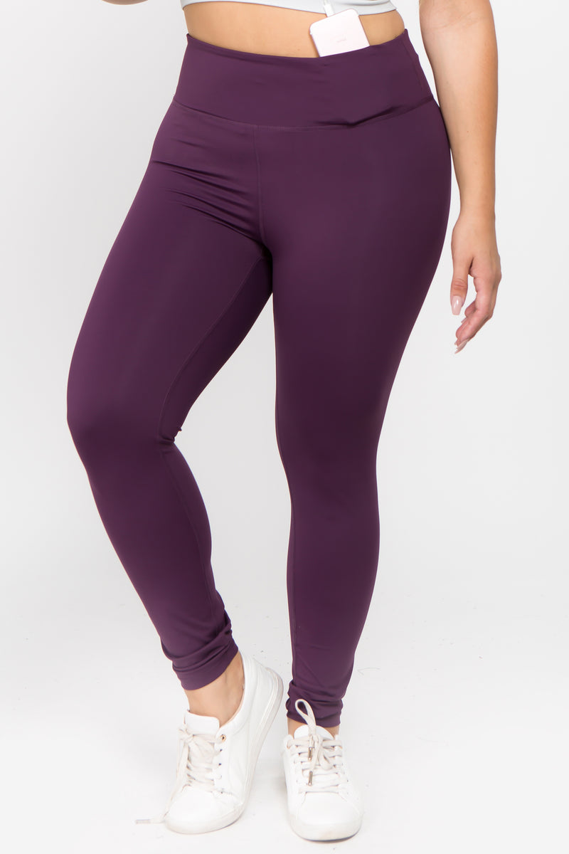 purple high waisted yoga tights plus size xl 2xl 3xl 