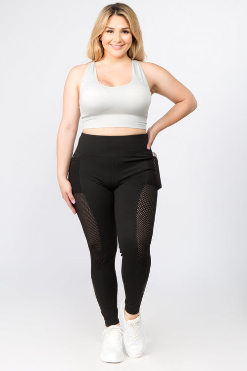 plus size black yoga leggings