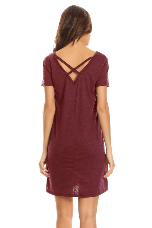 Cross Back T-Shirt Dress