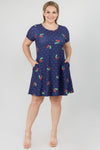Plus Size Sweet Summer Cherry Print Dress katambra