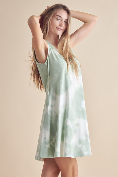 Women's Sleeveless Tie-Dye Dress