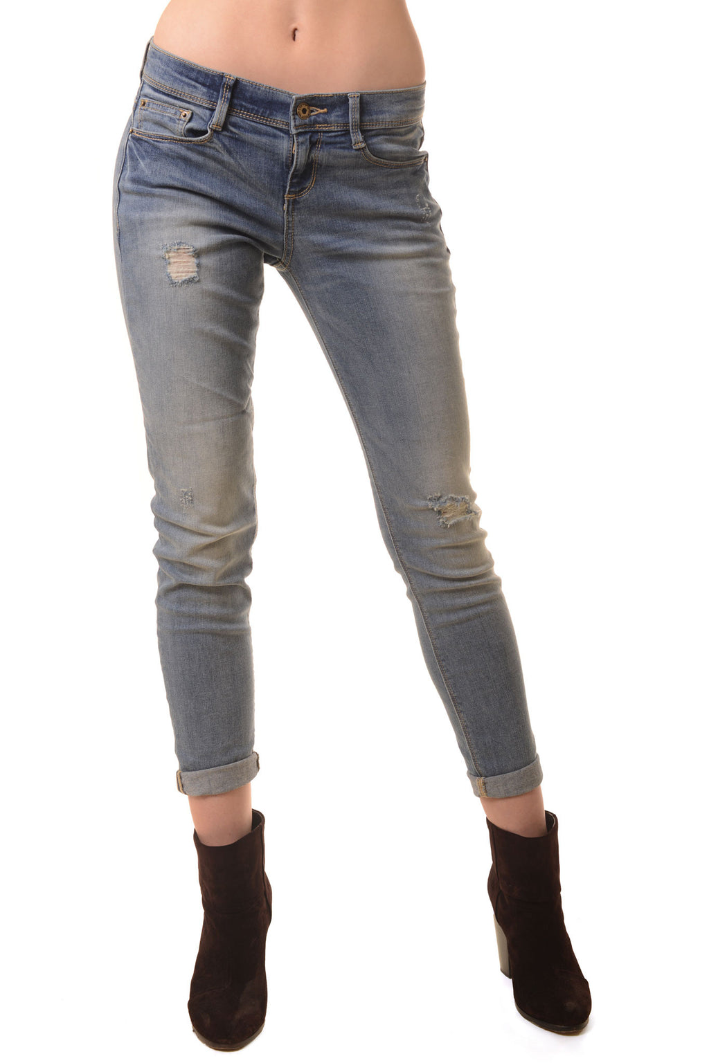 Distressed Boyfriend Skinny Jean katambra