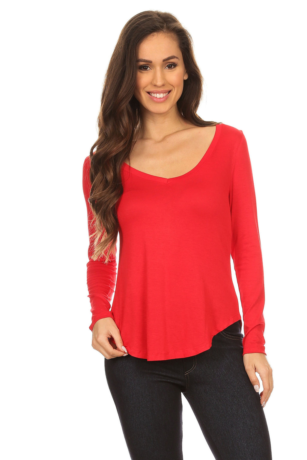 Look Your Best V-Neck Long Sleeve Top katambra