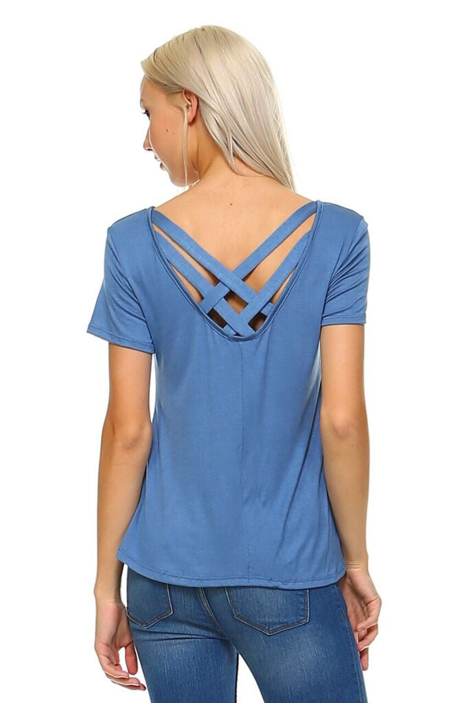 Cross It Out Short Sleeve Top katambra