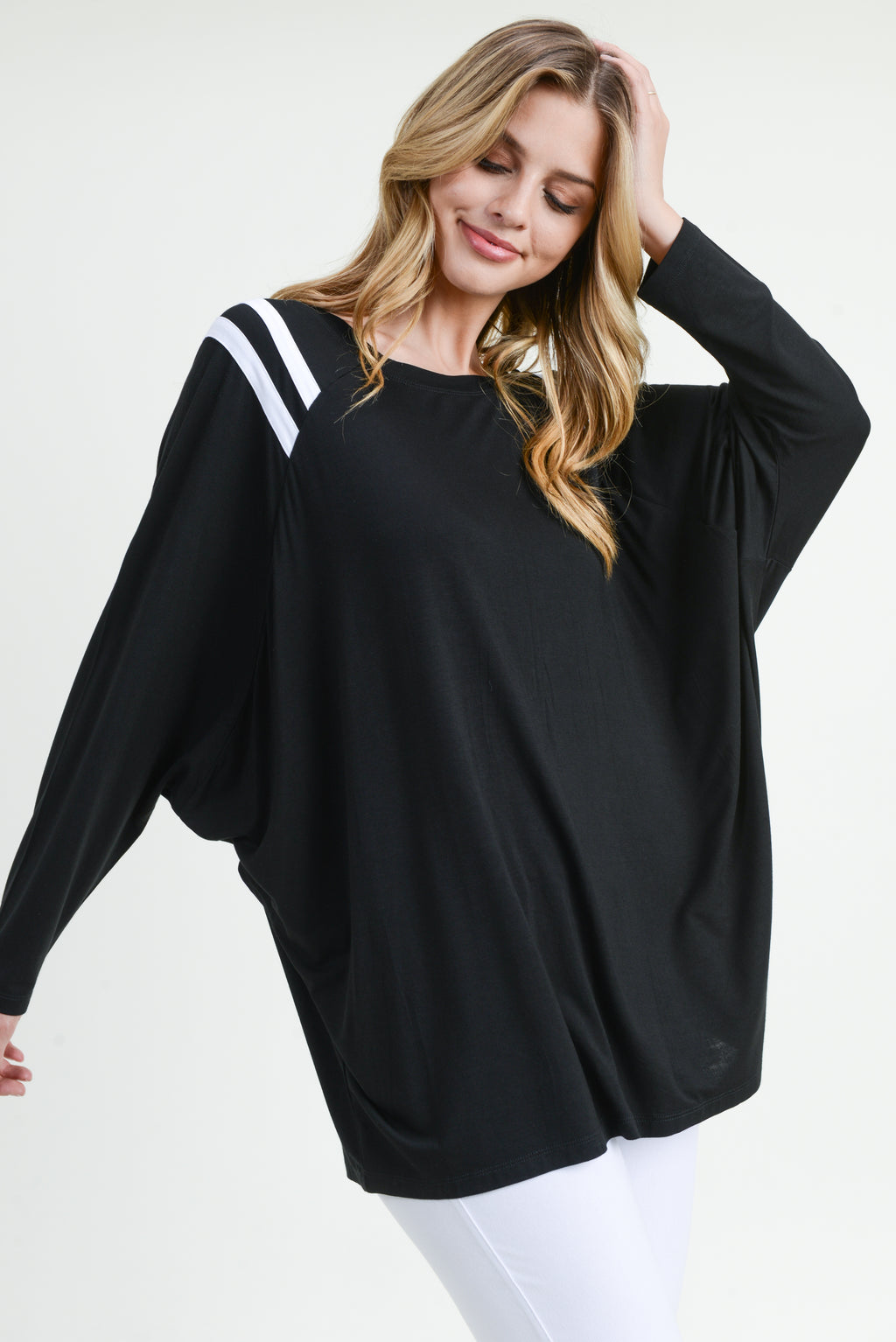 black oversized shirt