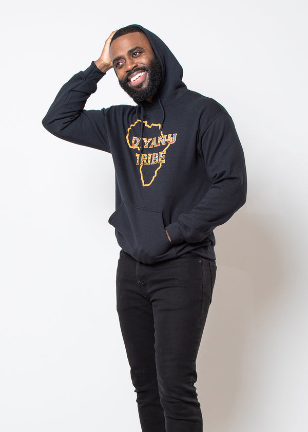 Awujo spfraidersoccercamp TRIBE Unisex Hoodie (Black/Gold Green Kente)