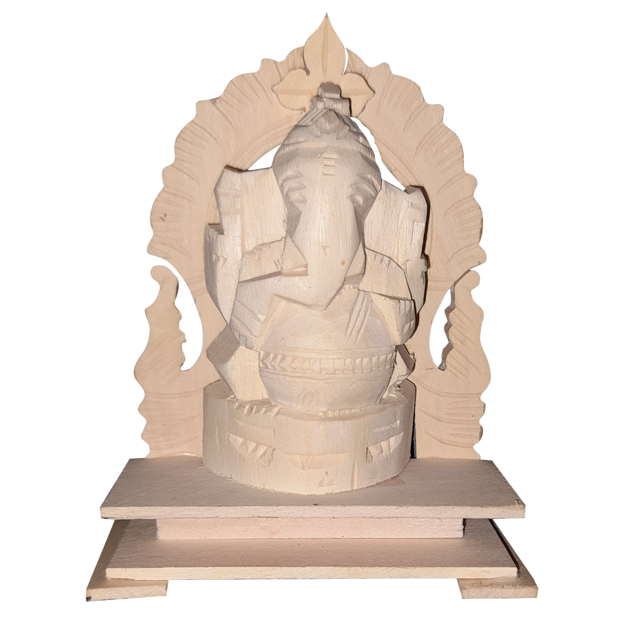 Lord Pillayar Statue Wood 4 inches – Coolboss